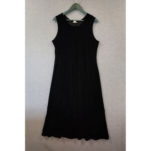 Christopher‎ & Banks Black Velvet Dress Sz L Sleeveless LBD Party Event